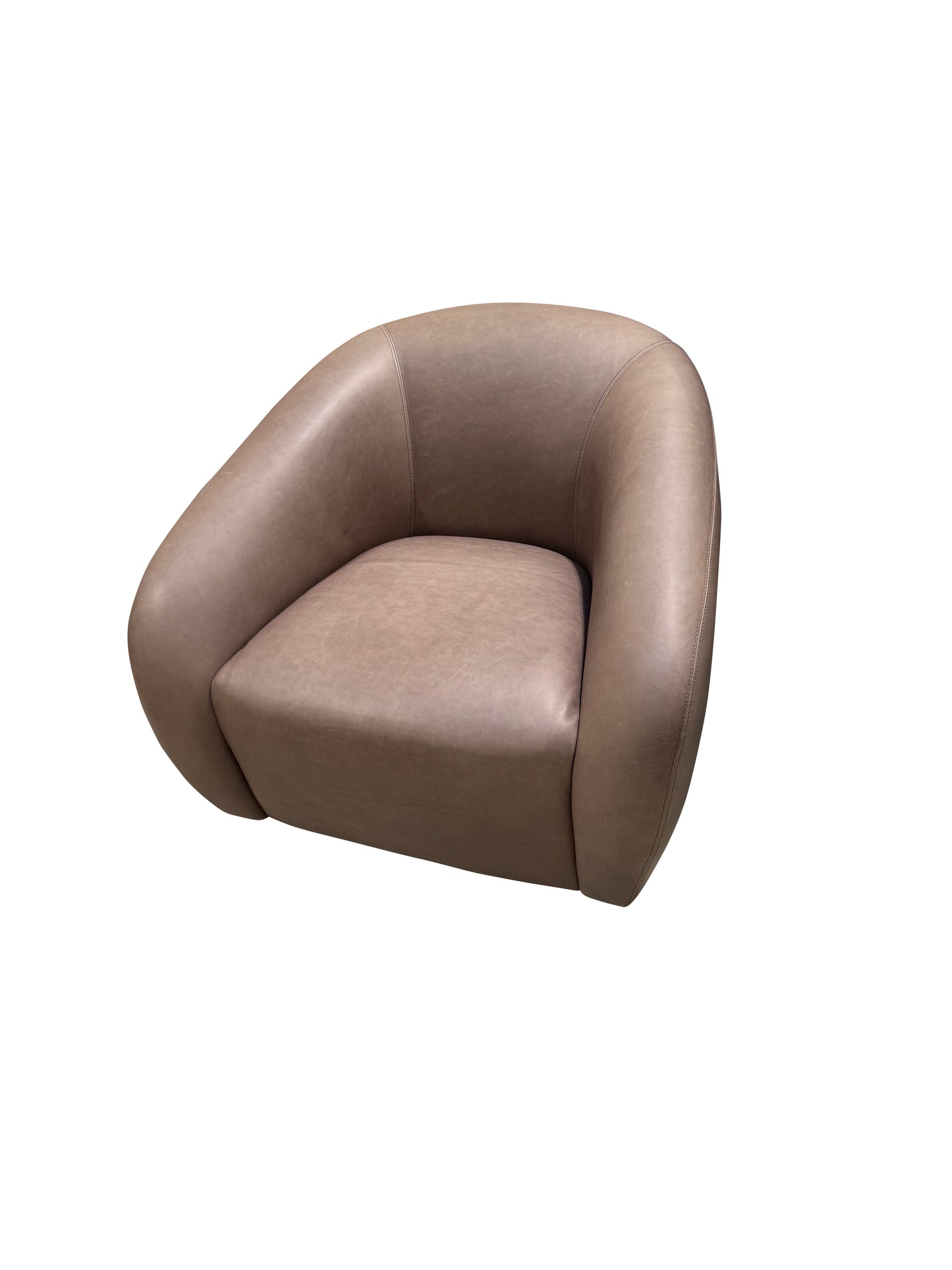 Sofia medium swivel chair classic standard berkshire leather truffle