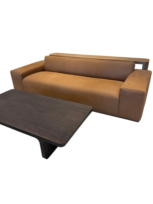 DNU Durham 9 Sofa Classic Standard 14'' Italian Cavallino Chestnut