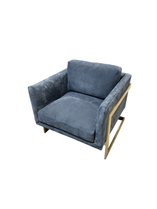 Milo baughman model 3426_1968 chair brass veneto leather twilight
