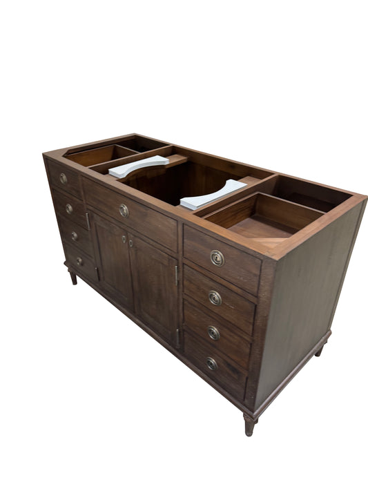 Maison single extra-wide vanity antiqued coffee sink base